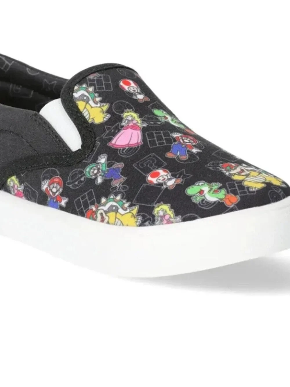 Super Mario Slip On Sneaker Size 1 2 3 or 5 for Big Kids Boys or Girl Luigi